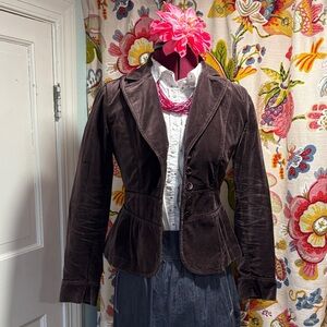 LOFT Lush Brown Women's Velvet Blazer